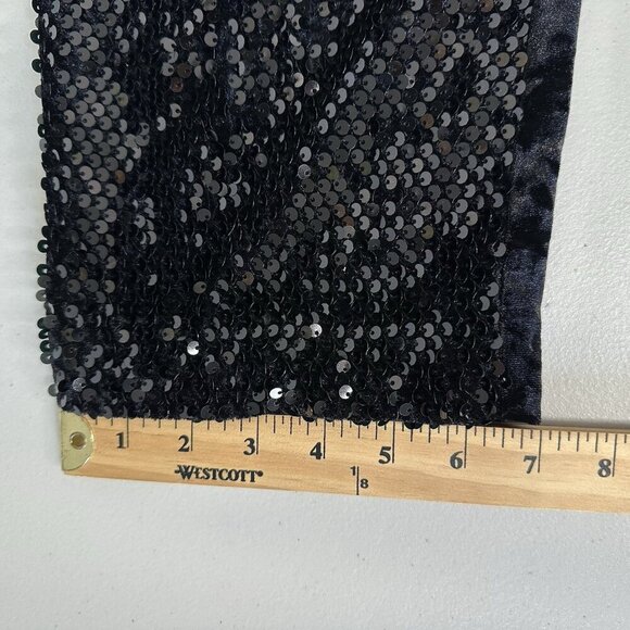 Chicos Black Velvet Sequin Size 14 - Picture 8 of 9
